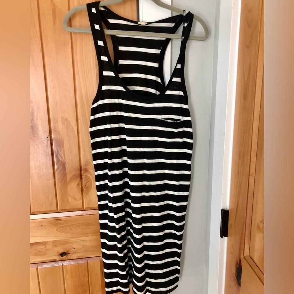 J Crew lightweight cotton racerback pocket t shirt tank dress